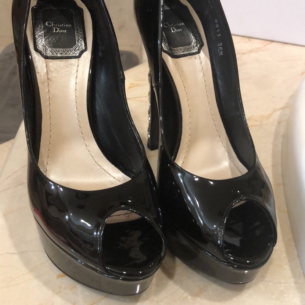 Authentic Christian Dior peep toe heels - Picture 4 of 5